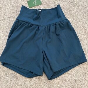 Halara NWT Shorts Womens M Blue Athletic Super High Waisted Yoga 5 Inch